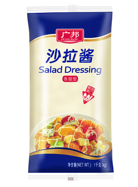 奶香沙拉酱商用1kg袋装整箱寿司简餐沙司汉堡酱料袋装广邦番茄酱