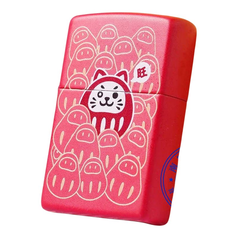 Zippo打火机好运达摩招财猫