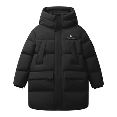 鸭鸭儿童羽绒服男女童2025冬季新款中长款三防蓄热极寒厚外套GM