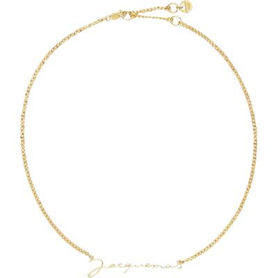 【新年礼物】Jacquemus女金色金属锁骨项链