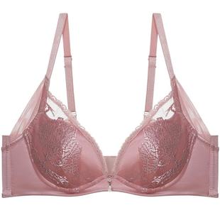 爱慕内衣女春夏小胸聚拢性感蕾丝刺绣美背中厚文胸胸罩AD140201