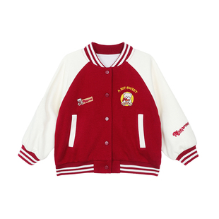 小O宝童装 宝宝棒球服女学院风2026春装新款女童百搭洋气休闲外套