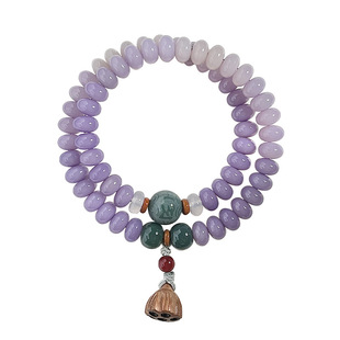 天然香芋紫菩提算盘珠双圈手串女小珠子莲蓬手持佛珠念珠文玩手链