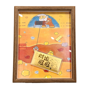 黄金矿工足金卡相框生日礼物创意