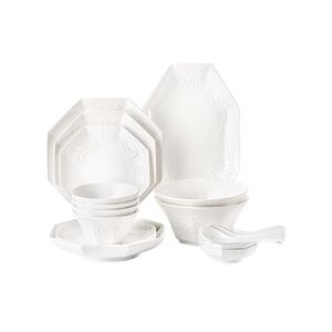 玛戈隆特牡丹盛宴纯白浮雕餐具