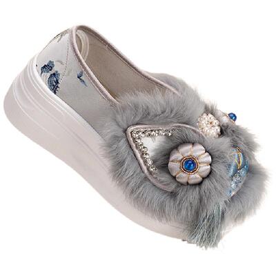 2025新品厚底虎头平底女单鞋