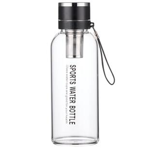 捷安玺一键开盖车载玻璃杯大容量水杯男办公室泡茶杯茶水分离杯子