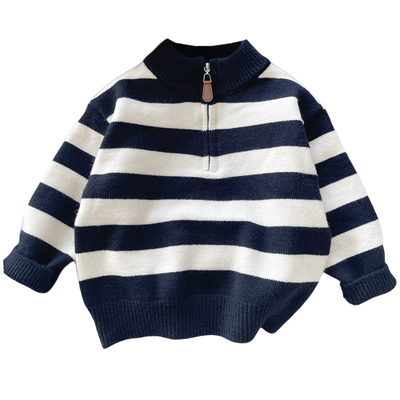 儿童毛衣秋冬保暖半拉链针织线衣