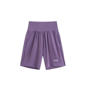 运动中短裤女夏季新款四分健身瑜伽裤宽松休闲跑步速干裤后腰口袋
