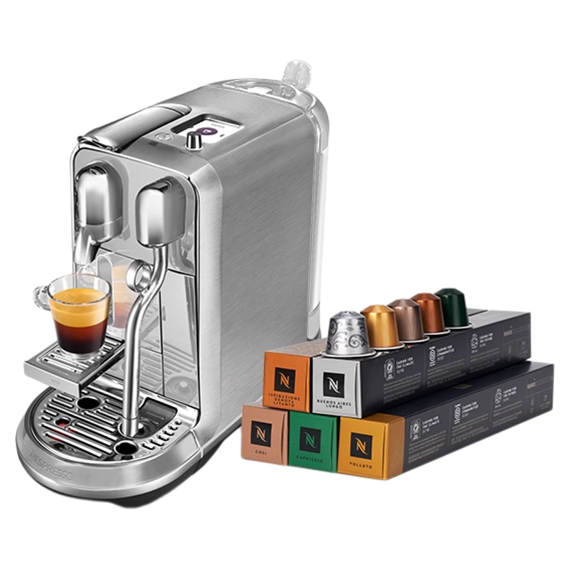 Nespresso奈斯派索全自动家用胶囊咖啡机组合 J520 含50颗胶囊