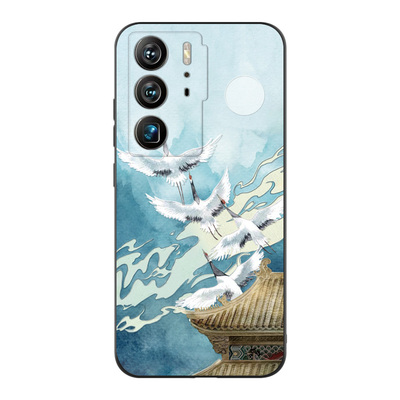 中兴手机壳中国风浮雕