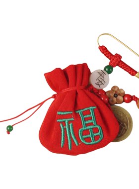 胎发包小符包护身符红布袋