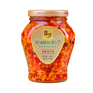 茶油辣椒萝卜丁罗嗲下饭菜咸菜香辣脆萝卜干外婆菜湖南剁辣椒酱菜