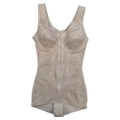 韩单强压紧版前拉链连体衣有钢圈聚拢薄杯内衣收腹提臀塑身美体衣