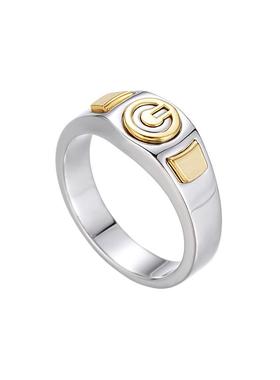 tripletipsy空白键拼色戒指