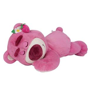 迪士尼正版睡姿草莓熊公仔毛绒玩具小熊噗噗毛毯抱枕情人节日礼物