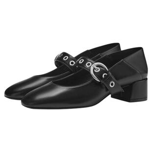 【早秋新品】SW SUPERMOTO MARY JANE 35 金属扣圆头玛丽珍高跟鞋