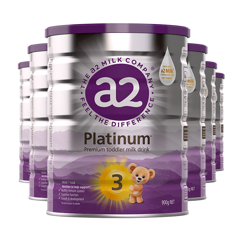 a2奶粉澳洲a2紫白金幼儿配方奶粉3段900g*6原箱装新西兰澳洲进口