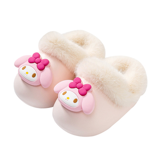 儿童棉拖鞋2025新款男童女童宝宝室内居家防水防滑小孩包跟棉鞋冬