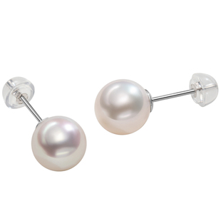 南珠宫海水珍珠耳环耳钉925银简约百搭送女友老婆E016SN