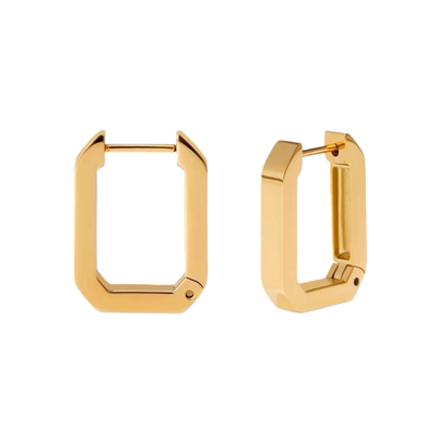 几何方形耳环高级设计方圆脸耳环