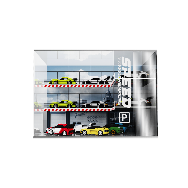 lyb适用乐高speed停车大楼展示盒