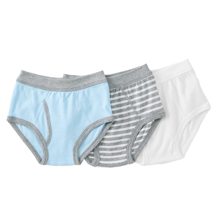 千趣会幼儿园宝宝夏季短裤头纯色男孩透气纯棉男童三角内裤3条装