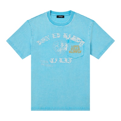 Ed Hardy埃德哈迪2026夏季新款男士水洗烫钻百搭短袖T恤E1SBM009