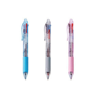 雄狮四色中油笔圆珠笔SG-005手账4色笔学生用彩色中油笔0.5mm粉红蓝黑色笔芯按动式彩色笔杆商务办公原子笔