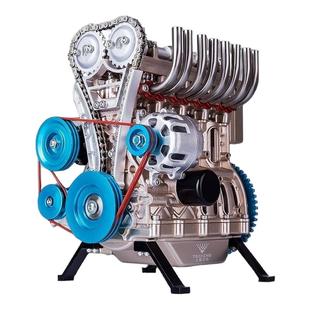土星文化发动机模型全金属拼装可发动迷你汽车引擎玩具V8四缸组装