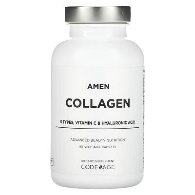 Codeage,Amen胶原蛋白维生素 C透明质酸胶囊补充维生素C