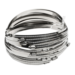 304不锈钢大规格监控摄像支架太阳灯立杆电箱线杆喉箍卡箍抱箍圈