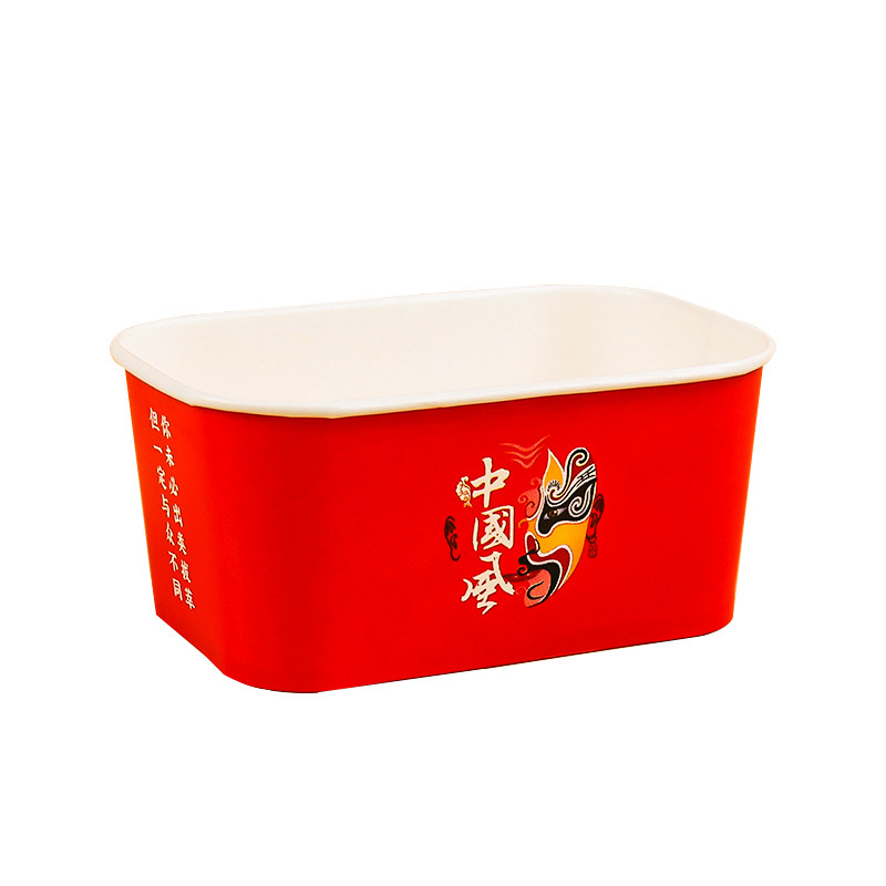 一次性餐盒沙拉碗长方形牛皮纸