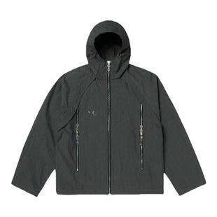 Thug Club 24fw 金属尼龙机能冲锋衣夹克外套背后星月刺绣连帽