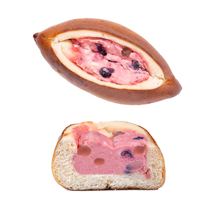 热销款！啵啵蓝莓碱水面包  奶酪碱水面包网红碱水下午茶健康零食