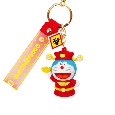 哆啦A梦招财财神钥匙扣挂件