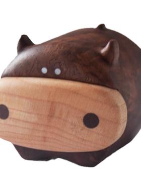 隐山木质小牛可爱风精油扩香器