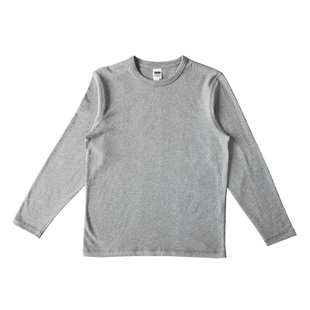 冬春超级重磅300g碳素磨毛纯色圆领长袖T恤纯棉厚实打底衫男女款