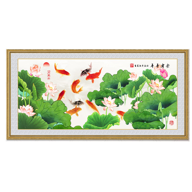 富贵有余整张年喜庆客厅装饰画