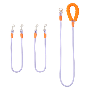 宠物狗狗牵引绳一拖二遛狗绳子一拖三双头两只小中型犬泰迪狗链子