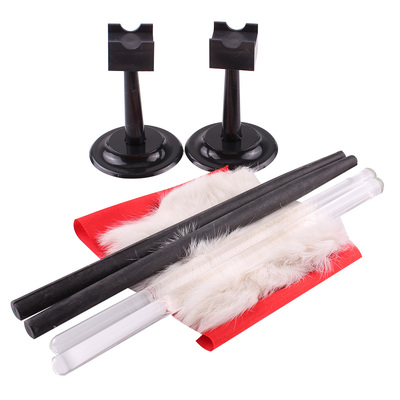 摩擦起电实验套装胶棒毛皮丝绸