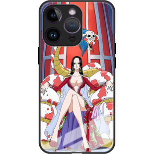 海贼王iphonex苹果15玻璃14plus小米13华为Mate60pro荣耀80适用vivox90三星s23动漫定制oppo汉库克女帝手机壳