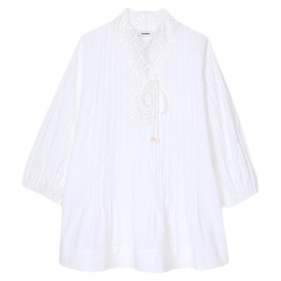 SANDRO女装气质领压褶连衣裙