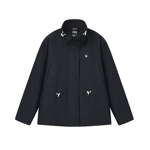 FILA 斐乐官方女士棉服2026春新款时尚休闲宽松收腰保暖立领外套