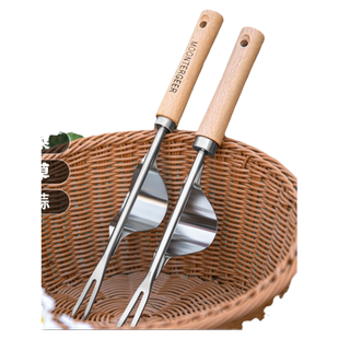 挖野菜神器不锈钢小铲子挖荠菜园艺铲家用起根移苗挖土除草工具