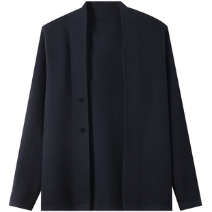 MindBridge2026年春新款简约V领针织开衫慵懒棉羊毛外套男士毛衣