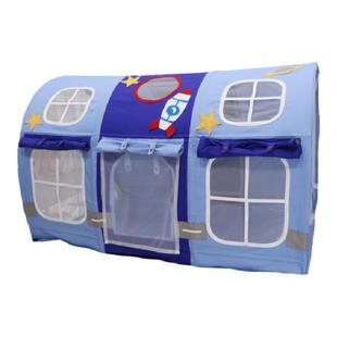 儿童床上帐篷上下床防摔防蚊布蓬隧道不掉床纯棉护栏防护透气遮光