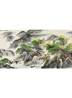 名家纯手绘字画2.4米巨幅山水画