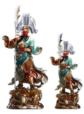 熙曼蒂带旗武财神关公神像供奉