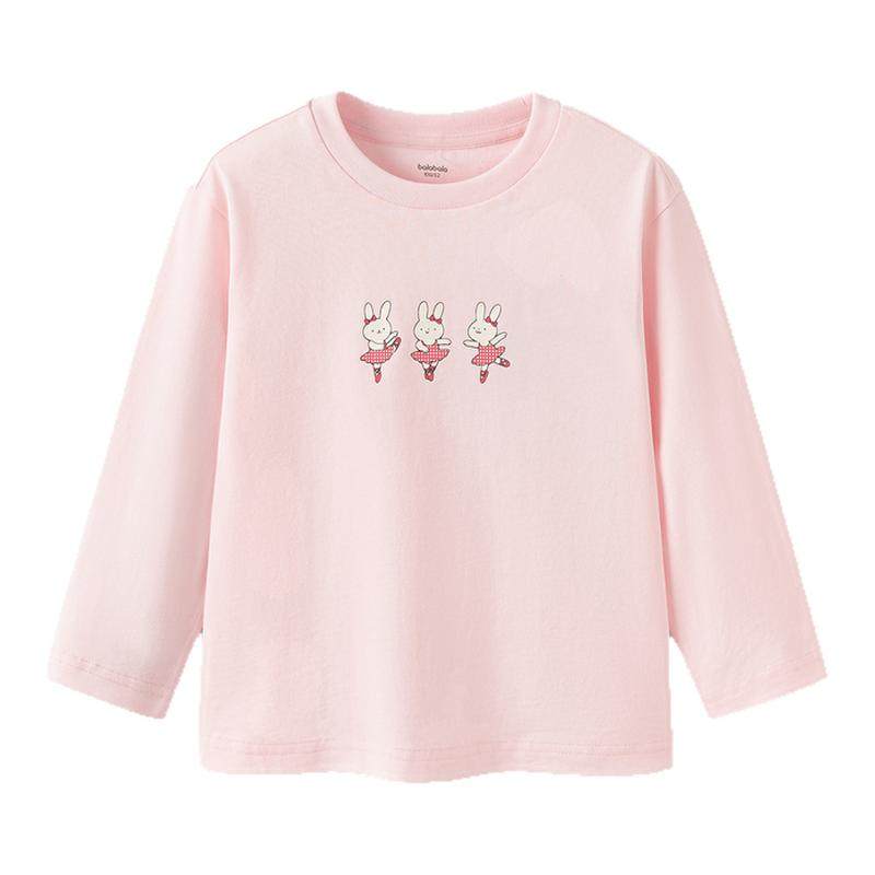 春新款萌趣卡通长袖T恤男女童打底衫